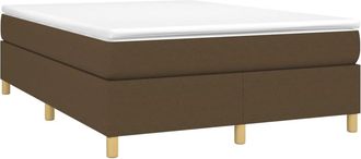 vidaXL Cama Sin Colch&oacute;n Tela Marr&oacute;n Oscuro 140x190 Cm Vidaxl