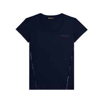 Freddy T-shirt Manica Corta con Logo FREDDY e Inserti Elastici