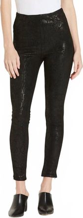 Dear John Denim Nina High Rise Animal Print Legging In Black