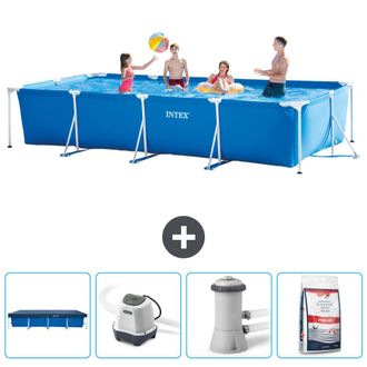 Intex Piscina Con Estructura Rectangular - 450x220x84 Cm - 7-piezas Scb53