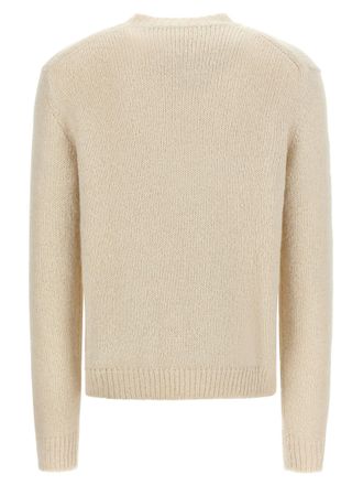 Jil Sander Mens White Alpaca Leather Cardigan Clothing