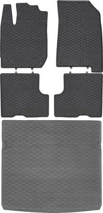 OEM Juego De Alfombrillas De Goma Para Coche Y Maletero Para Dacia Duster I Suv (2010-12.2017)