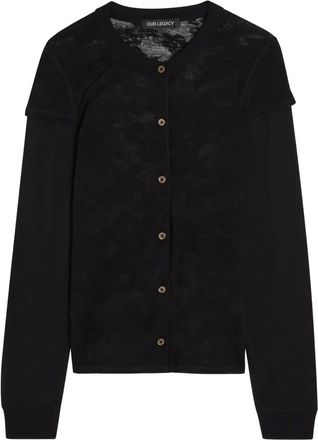 Our Legacy Heat flower-detail cardigan - Black