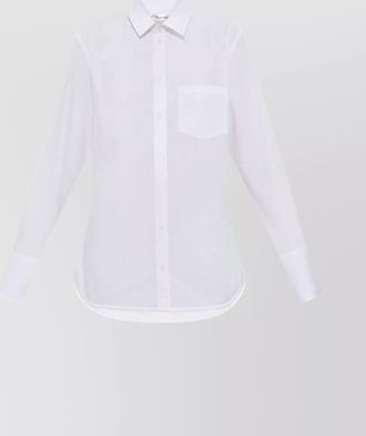 Victoria Beckham back pleat shirt embroidered detail