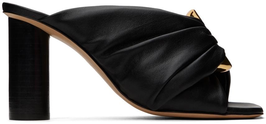 Aquazzura Black Leather Bisous Mule 85 Sandals from $580.00
