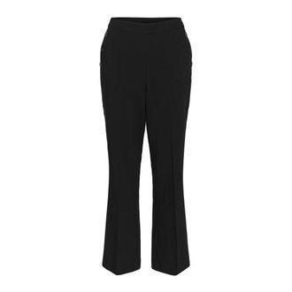 Kaffe Broeken, Dames, Zwart, M, Leer, KAhella Flared Pants