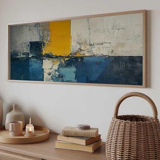 Dmora Cuadro Mirisoro, Estructura De Madera Nobilitada, 50x120h Cm Multicolor