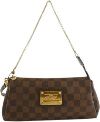 Louis Vuitton Pre-owned Damier Eva Schoudertas - Dames - Vintage Mini Tas - Bruin - ONE Size - Vintage