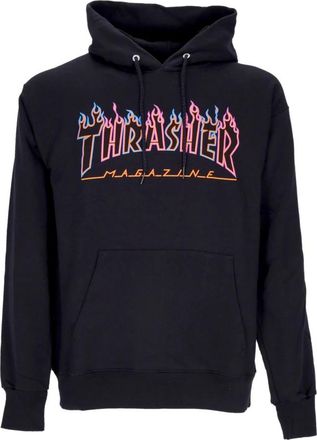 Thrasher Flame Neon Hood Sweatshirt Zwart - Heren - Hoodies - Zwart - XL - Katoen - Hoodies & sweatvesten