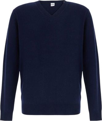Aspesi Truien - Heren - V-hals truien - Blauw - 2XL - Truien & Vesten