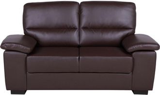 Beliani Beliani - Traditional Living Room Sofa 2 Seater Brown Faux Leather Vogar