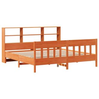 Berkfield Home Beautiful Bed Frame without Mattress Wax Brown 200x200 cm Solid W