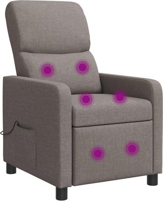 vidaXL Silla De Masajes Reclinable Topo Vidaxl