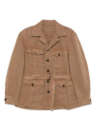 Fortela Clint belted jacket - Brown