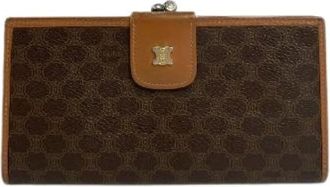 Celine Pre-owned Triomphe Monogram Vintage Portemonnee - Dames - Vintage Accessoires - Bruin - ONE Size - Leer - Vintage