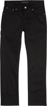 Nudie Jeans Zwarte Grim Tim Slim Fit Jeans - Heren - Regular Fit Jeans - Zwart - W36 L32 - Katoen - Jeans