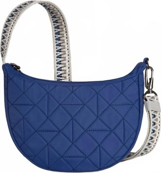 Travelon Womens Boho Anti-Theft Crescent Crossbody Bag In Lush Blue