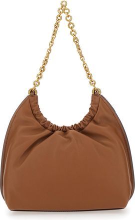 Michael Michael Kors Womens Shoulder Bag Sm Cinch Conv Shldr Brown Leather Cow