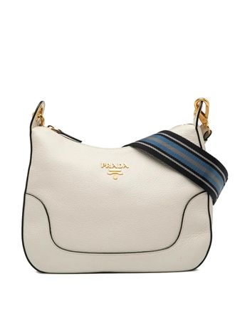 Prada 2013-2025 Vitello Phenix crossbody bag - women - Calf Leather/Leather - One Size - White