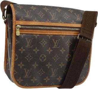 Louis Vuitton Pre-owned Monogram Canvas Schoudertas - Dames - Vintage Schoudertas - Bruin - ONE Size - Leer - Vintage