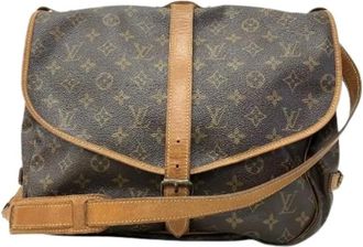 Louis Vuitton Pre-owned Cross Body Bags, female, Brown, Size: ONE SIZE Pre-owned Vintage Canvas Cross Body Bag