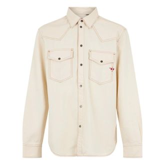 Diesel D-Ocean Denim overhemd - Heren - Overhemden - Wit - Maat: L Denim
