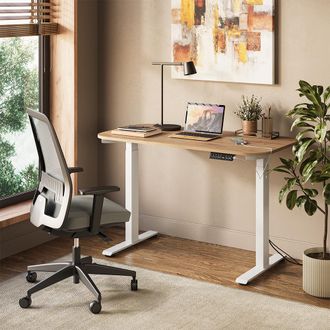Vicco Escritorio Elevate, Blanco/artesano, 120 X 60 Cm 2 Motores, Vicco