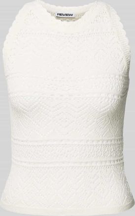 Review Stricktop mit Rundhalsausschnitt in Offwhite, Gr&ouml;&szlig;e S