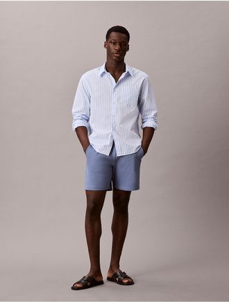 Calvin Klein Jeans Calvin Klein Mens Cotton Stretch Chino Pull-On Shorts - Medium Blue - 2XL