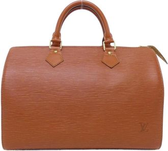 Louis Vuitton Brown Leather Boston Bag (Pre-Owned)