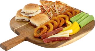 MegaChef 13 Inch Acacia Wood Serving Butcher Cutting Board with Handle