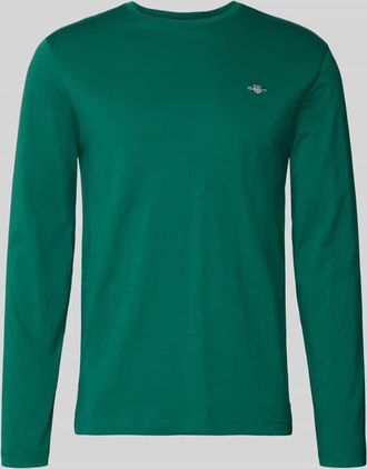 GANT Longsleeve mit Label-Stitching in Dunkelgruen, Gr&ouml;&szlig;e 4XL