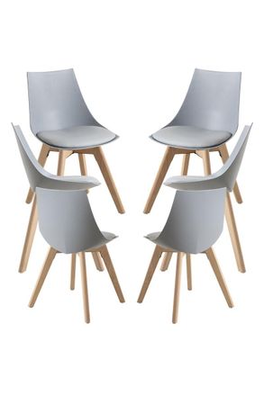 Regalos Miguel Regalos Miguel - Packs Sillas Comedor - Pack 6 Sillas Blok - Gris Claro