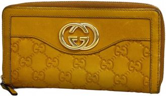 Gucci Yellow Leather Long Wallet (Bi-Fold) (Pre-Owned)