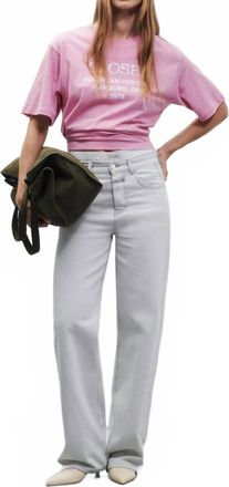 Closed Nikka Wide Denim Jeans In Light Grey