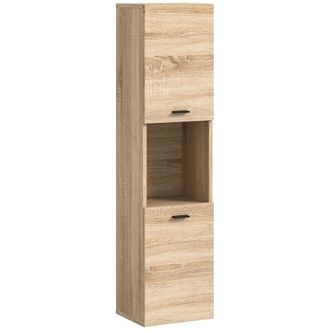 ebuy24 Mueble alto Boston para ba&ntilde;o 2 puertas 1 ambiente