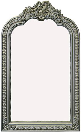 Teak & Living Spiegel Barok 140x83 cm Zilver