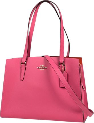 Coach Pink Leather Tote Bag (Pre-Owned)