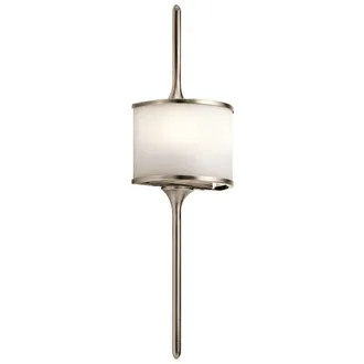 Loops IP44 Twin Wall Light Mid Way Glass Shade Classic Pewter LED G9 3.5W in Clear