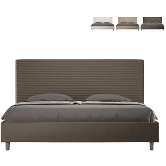 Itamoby Cama Matrimonial Contenedor Doble King Size 180x200 Focus K Color: Marr&oacute;n - Versi&oacute;n: Modelo Est&aacute;ndar