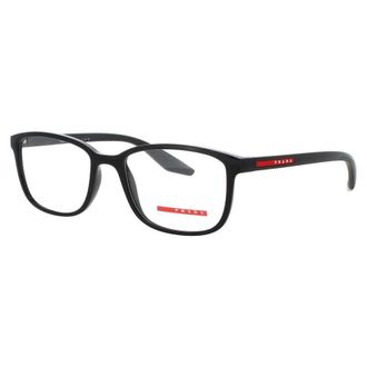 Prada Mens Black Rectangular Eyeglass Frames PS07RV1AB1O153
