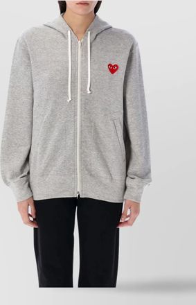 Comme Des Gar&ccedil;ons heart zip hoodi back print
