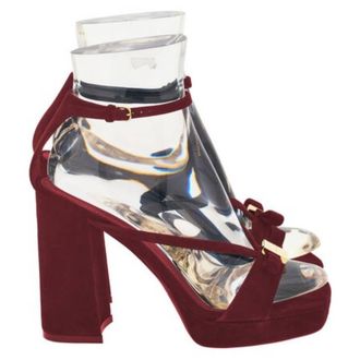Ferragamo Mael 85 Platform Sandals, Size 7 C