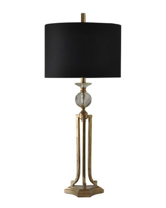 StyleCraft Stylecraft 38In Vintage Gold Metal And Glass Lamp