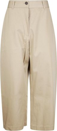 STUDIO NICHOLSON Cropped Trousers With Belt Loops