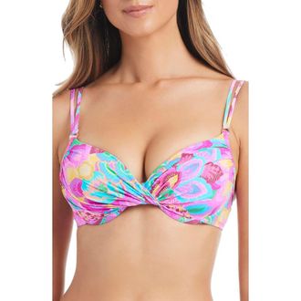 Bleu Rod Beattie Underwire Bikini Top in Pink Multi at Nordstrom, Size 8