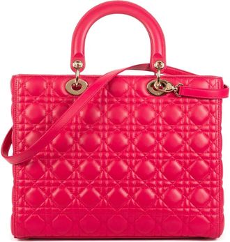 Dior Borsa tote Lady Dior grande - Rosa