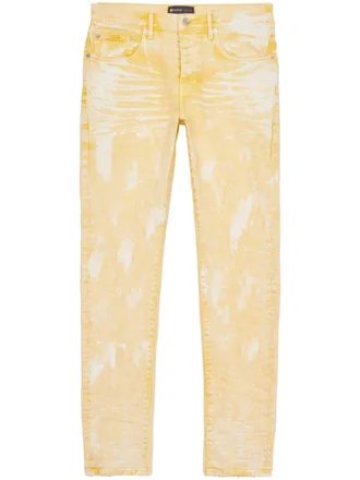Purple P001 low-rise skinny jeans - Yellow