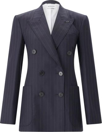 Givenchy Blazers - Dames - Blazers - Blauw - XS - Wol - Jassen