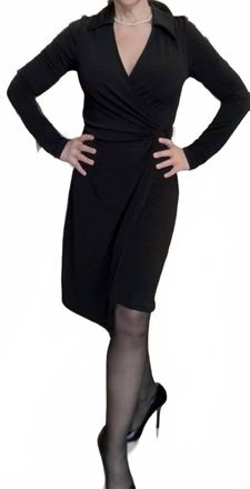 Ariella Ring Detail Wrap Dress In Black
